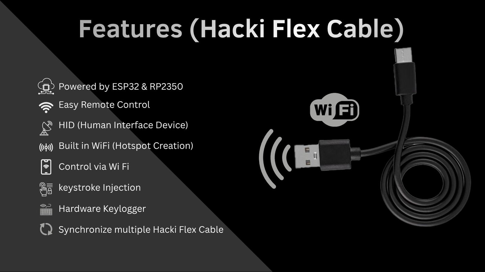 HackiFlex cable features
